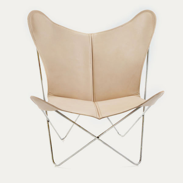 Trifolium, Butterfly chair, OX Denmarq, Trifolium, Danish Design, Butterfly chair, Scandinavisch design, naturel leder, Vintage