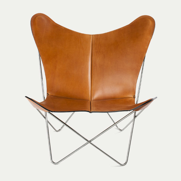 Trifolium, Butterfly chairOX Denmarq, Trifolium, Danish Design, Butterfly chair, Scandinavisch design, bruin leder, Vintage